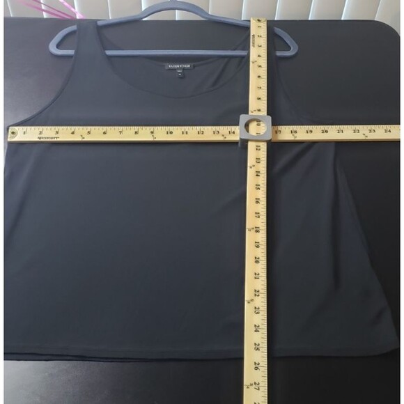 Eileen Fisher Tank Tops XL 100% Silk Lot of 2 Black Tan Casual Quiet Luxury Work - Picture 9 of 14